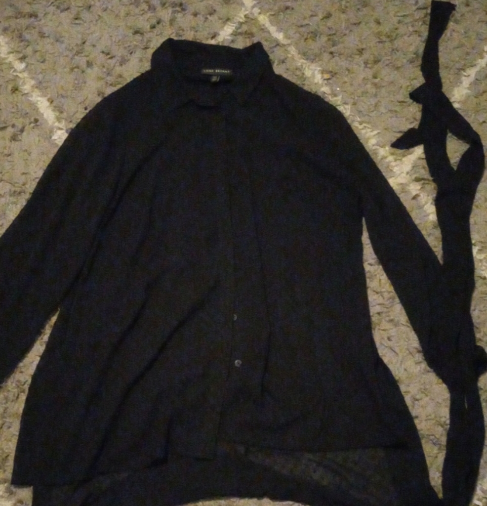 Lane Bryant sheer black blouse